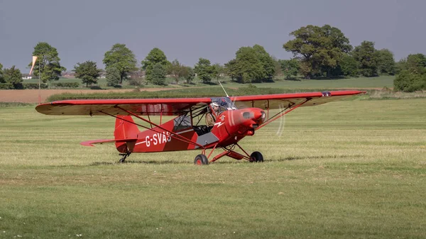 Бигглсуэйд Великобритания Мая 2018 Года Винтажный Самолет Piper Super Cub — стоковое фото