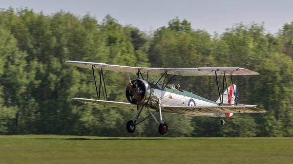 Biggleswade イギリス 2018 1931 アブロ チューターのビンテージ航空機飛行中 — ストック写真