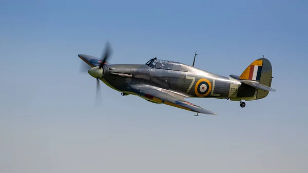 Biggleswade Velká Británie Května 2018 Hawker Hurricane Vinobraní Letadla Letu — Stock fotografie