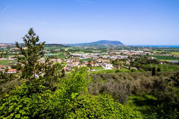 Panoramablick Auf Den Monte Conero Ein Vorgebirge Italien Adriatischen Meer — Stockfoto