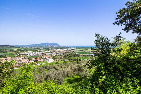 Panoramablick Auf Den Monte Conero Ein Vorgebirge Italien Adriatischen Meer — Stockfoto