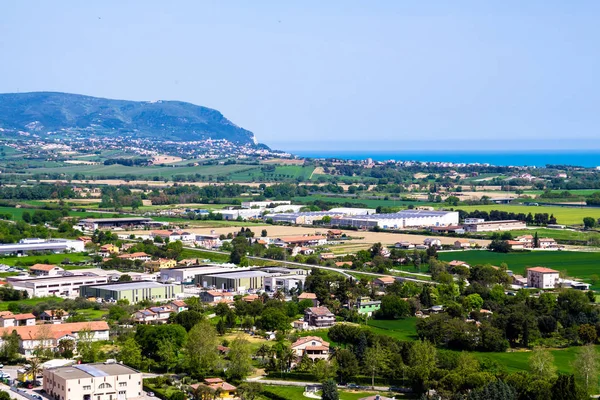 Panoramablick Auf Den Monte Conero Ein Vorgebirge Italien Adriatischen Meer — Stockfoto