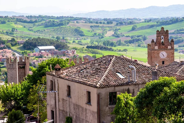 Landschaft Von Der Mittelalterlichen Burg Gradara Italien — Stockfoto