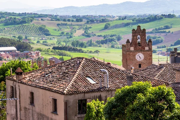 Landschaft Von Der Mittelalterlichen Burg Gradara Italien — Stockfoto