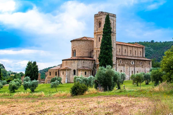 Abbey Sant Antimo Tuscany Italy — Stock Photo, Image