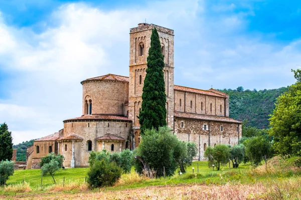 Sant Antimo Abbey Toskana Talya — Stok fotoğraf