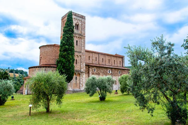 Sant Antimo Abbey Toskana Talya — Stok fotoğraf