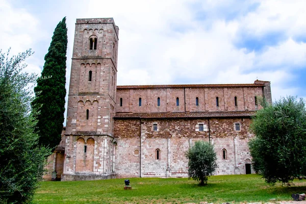 Sant Antimo Abbey Toskana Talya — Stok fotoğraf