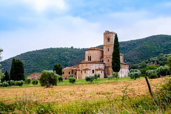 Sant Antimo Abbey Toskana Talya — Stok fotoğraf