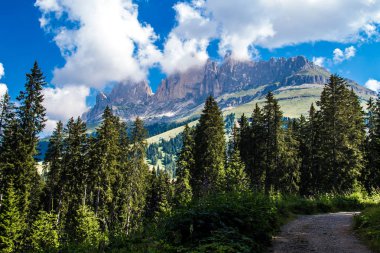 Latemar, South Tyrol ve Trentino, İtalya arasındaki sınırda Dolomites bir dağ