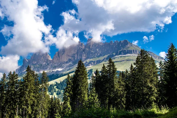 Latemar Une Montagne Dans Les Dolomites Frontière Entre Tyrol Sud — Photo