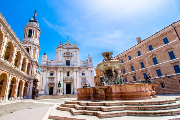 Basílica Santa Casa Italiano Basilica Della Santa Casa Santuário Peregrinação — Fotografia de Stock