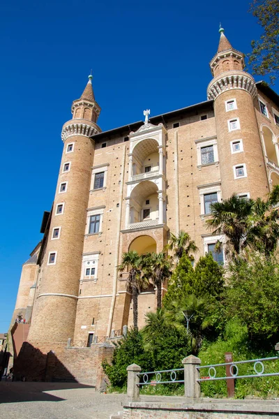 Palazzo Ducale Urbino Italia Tratta Edificio Rinascimentale Elencato Come Patrimonio — Foto Stock