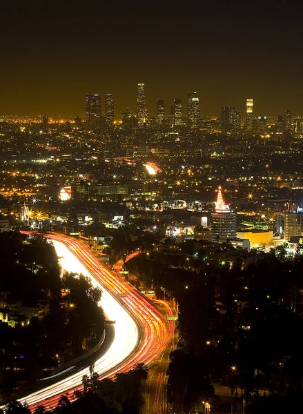 Wieczór Hollywood Freeway — Zdjęcie stockowe