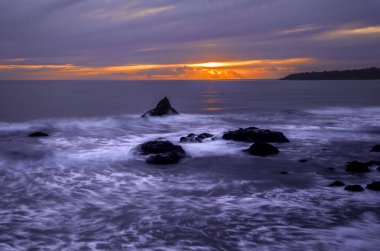 Pasifik Okyanusu günbatımı