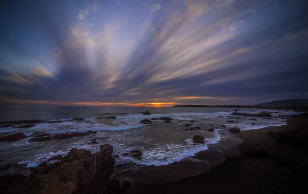 Zachód słońca na Oceanie Spokojnym — Zdjęcie stockowe