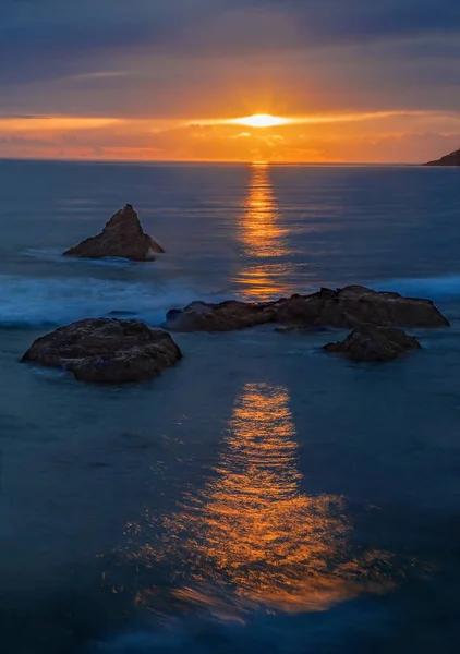 Stilla havet solnedgång — Stockfoto