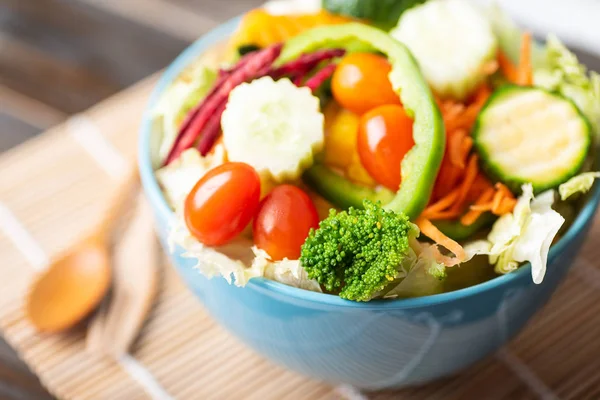 Salade Légumes Dans Bol Aliments Sains — Photo