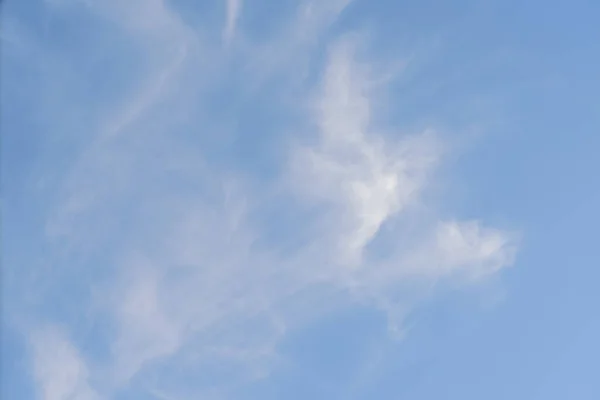 Blauwe Lucht Met Bewolking Een Dag Zomer Seizoen Natuur Achtergrond — Stockfoto