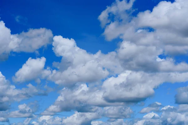 Blue Sky Clouds Day Summer Season Nature Background — Stock Photo, Image