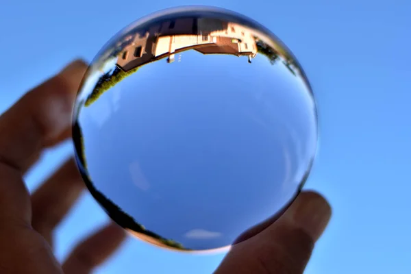 Fotografiando Través Lensball — Foto de Stock