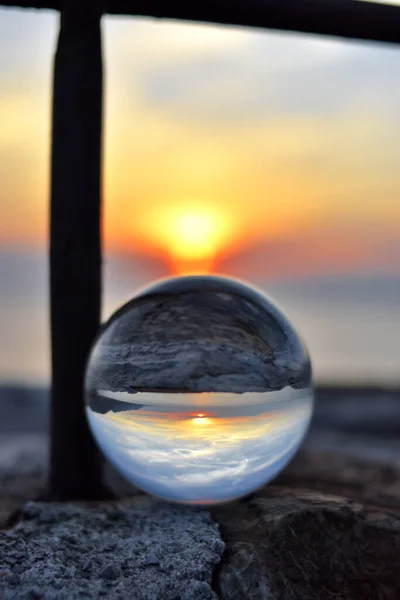 Seelandschaft Durch Die Linse Gesehen — Stockfoto