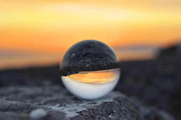 Seelandschaft Durch Die Linse Gesehen — Stockfoto