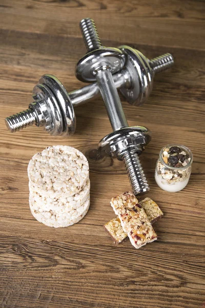 Muesli Weights Cereal Bars Porridge — Stock Photo, Image