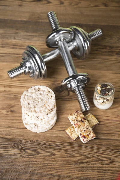 Muesli Weights Cereal Bars Porridge — Stock Photo, Image