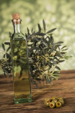 Zeytinyağı, zeytinyağı ve yeşil zeytin, zeytinyağı şişeleri