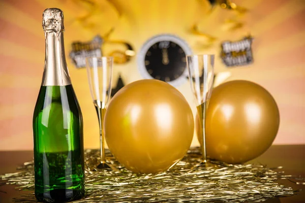 Новорічна Ніч Шампанське Новий Рік Ліцензійні Стокові Фото