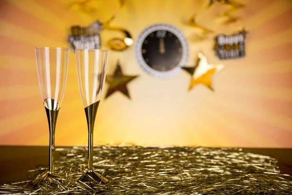 Nyårsafton Champagne Nyår Stockbild