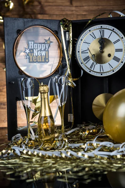 Nyårsafton Champagne Nyår — Stockfoto