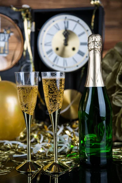 Nyårsafton Champagne Nyår — Stockfoto