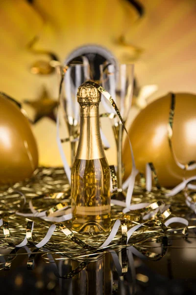 Nyårsafton Champagne Nyår Stockbild