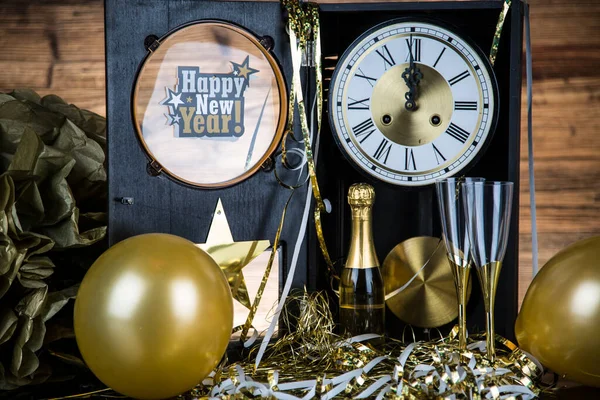 Nyårsafton Champagne Nyår — Stockfoto