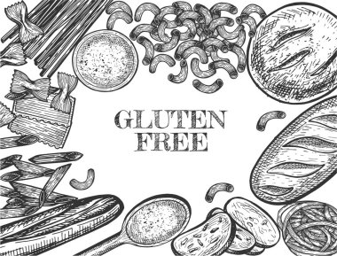 Sağlıklı yaşam tarzı glutensiz set