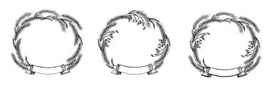 Buğday çelenk seti koleksiyonu