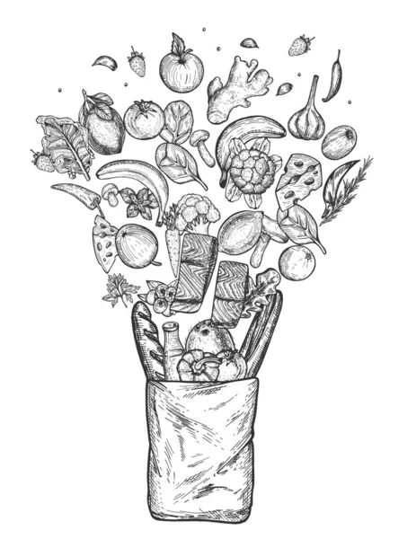 Kağıt ambalajında taze sağlıklı ürün