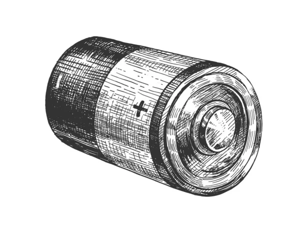 Cylindrical shape alkaline battery — Stock Vector