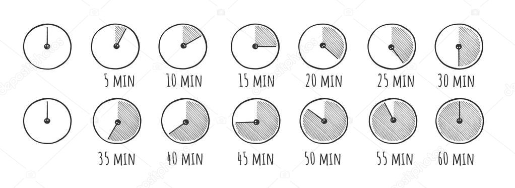 Stopwatch, sport clock timer set