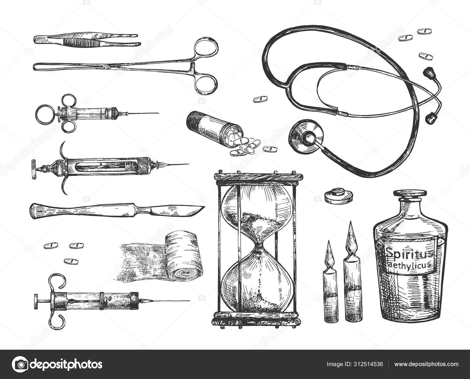 Doctor Tools Drawn Royalty-Free Images, Stock Photos & Pictures