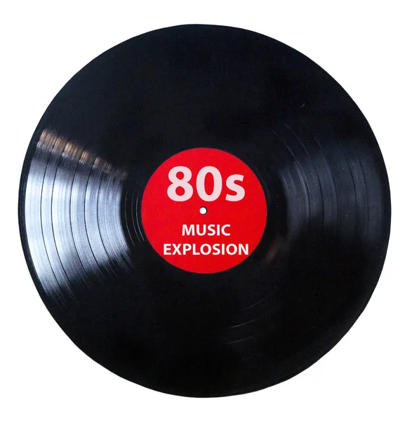 Ist Zeit Für Die 80Er Vinyl Platte Spielt Musik Vintage — Stockfoto