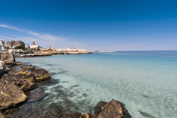 Panorama Monopoli Storstads Staden Bari Och Regionen Apulien Puglia Bakgrunden — Stockfoto