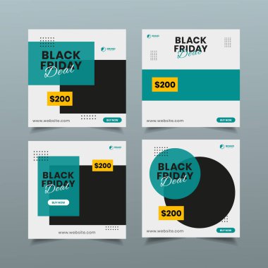 Kara Cuma için sosyal medya gönderi şablonu, Düzenlenebilir Kare Bayrak Tasarımı, Web afiş reklamları, Siyah ve kırmızı şekil, fotoğraf vektörü ilüstrasyonu için boşluk