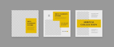 Sosyal Medya Posta Şablonu, Düzenlenebilir Kare Afişleri, Geometrik Yaratıcı Şekil, Elektronik Medya Vektör İllüstrasyonu