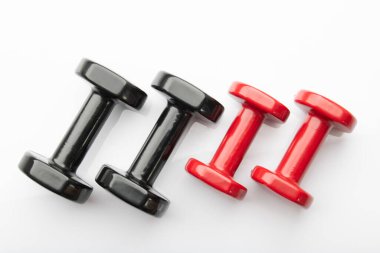 Beyaz Arkaplanda Dambılların Üst Görünümü