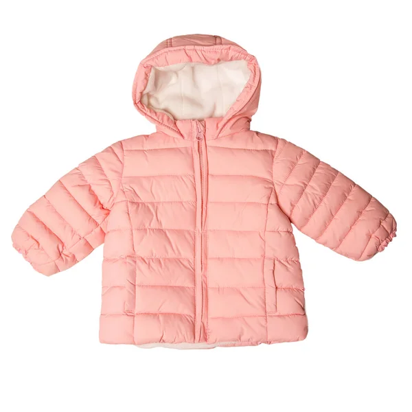 Rosa Isolierte Jacke Für Mädchen Horizontale Orientierung — Stockfoto