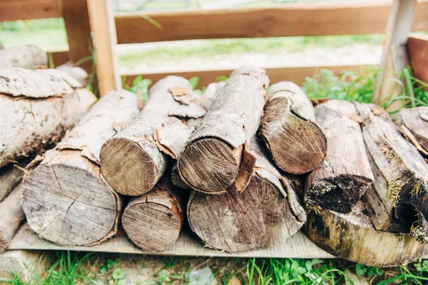 Fából Készült Naplókat Bark Nature Background Outdoor — Stock Fotó