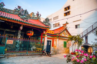 Ho Chi Minh şehri, Vietnam - 11 Ocak 2020: Ha Chuong Hoi Pagoda, Cholon (Çin Mahallesi), Ho Chi Minh Şehri (Saygon), Vietnam